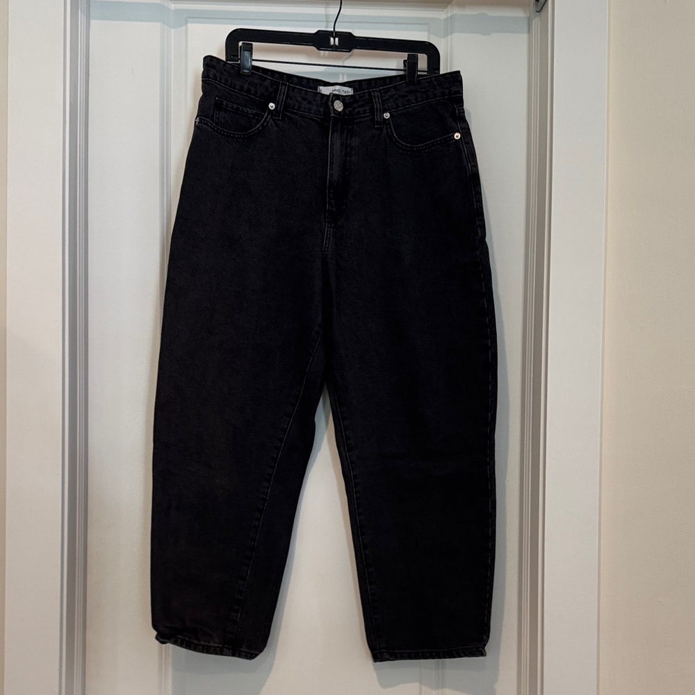 Mango Black Ankle Jeans
